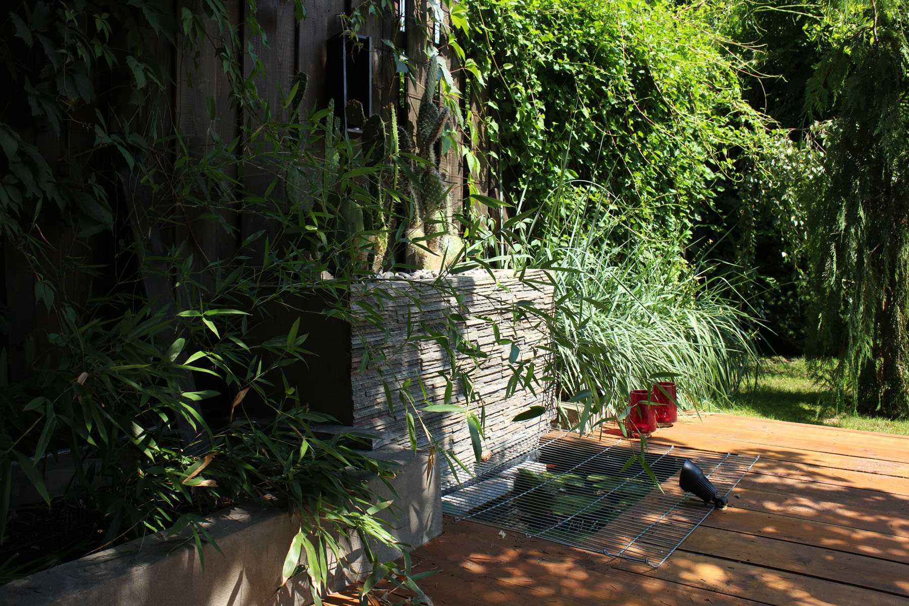 Bamus w ogrodzie Malowniczy ogród na Ochocie Strefa relaksu w miejskim ogrodzie Ogród jako drugi salon Wnętrze ogrodowe Dom i ogród Tras w ogrodzie Klimat w ogrodzie Oczko wodne